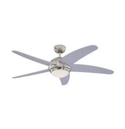 FARHO - Ventilador de techo contemporáneo Bendan 132cm 52" con aspas plateadas cromo satinado