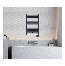 FARHO - Toallero NOVA DIGITAL NEGRO 700 700W con fluido digital y programable negro