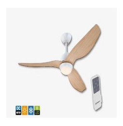 FARHO - Ventilador de techo MAGNOLIA 132cm blanco mate y aspas madera