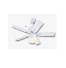 FARHO - Ventilador de techo NEVADA 105cm cuerpo hierro blanco mate