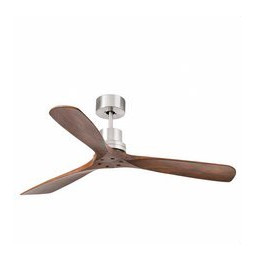 FARO - Luminaria ventilador LANTAU DC diámetro 1320mm 3 palas níquel mate