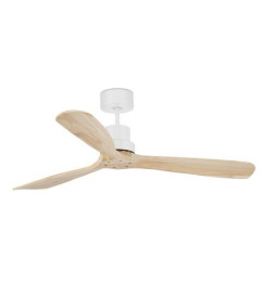 FARO - Luminaria ventilador LANTAU DC diámetro 1320mm 3 palas pino blanco