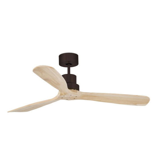 FARO - Luminaria ventilador LANTAU DC diámetro 1320mm 3 palas pino marrón