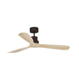 FARO - Luminaria ventilador LANTAU DC diámetro 1320mm 3 palas pino marrón