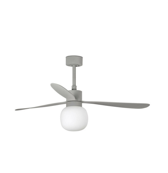 FARO - Luminaria ventilador AMELIA diámetro 1320mm 3 palas BALL 20W 2700K DIM gris