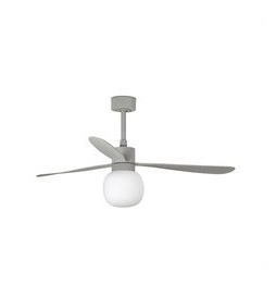 FARO - Luminaria ventilador AMELIA diámetro 1320mm 3 palas BALL 20W 2700K DIM gris