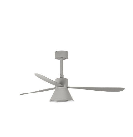 FARO - Luminaria ventilador AMELIA diámetro 1320mm 3 palas CONO 20W CCT DIM gris