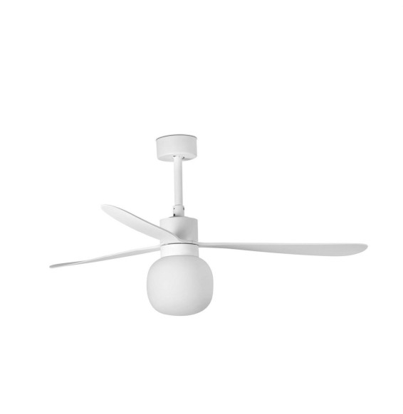 FARO - Luminaria ventilador AMELIA diámetro 1320mm 3 palas BALL 20W 2700K DIM blanco