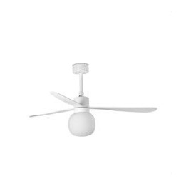 FARO - Luminaria ventilador AMELIA diámetro 1320mm 3 palas BALL 20W 2700K DIM blanco