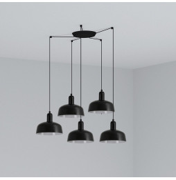 FARO - Luminaria colgante pantalla S TATAWIN 1xE27 5L negra