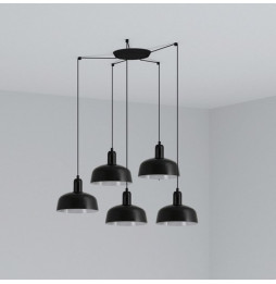 FARO - Luminaria colgante pantalla S TATAWIN 1xE27 5L negra