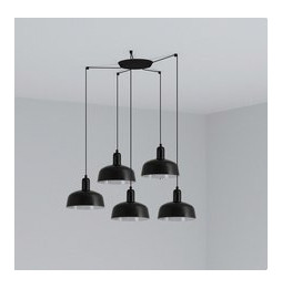 FARO - Luminaria colgante pantalla S TATAWIN 1xE27 5L negra