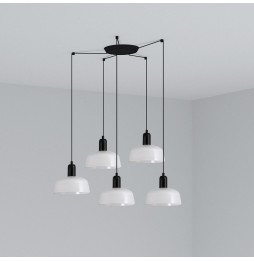 FARO - Luminaria colgante pantalla S TATAWIN 1xE27 5L blanco