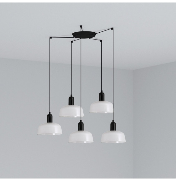 FARO - Luminaria colgante pantalla S TATAWIN 1xE27 5L blanco