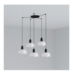 FARO - Luminaria colgante pantalla S TATAWIN 1xE27 5L blanco