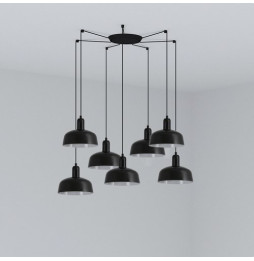 FARO - Luminaria colgante pantalla S TATAWIN 1xE27 7L negra