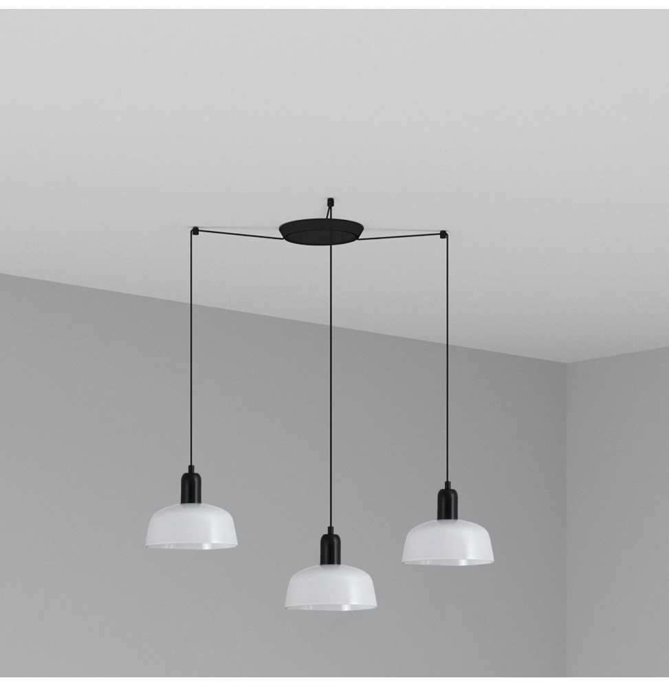 FARO - Luminaria colgante pantalla S TATAWIN 1xE27 3L blanco