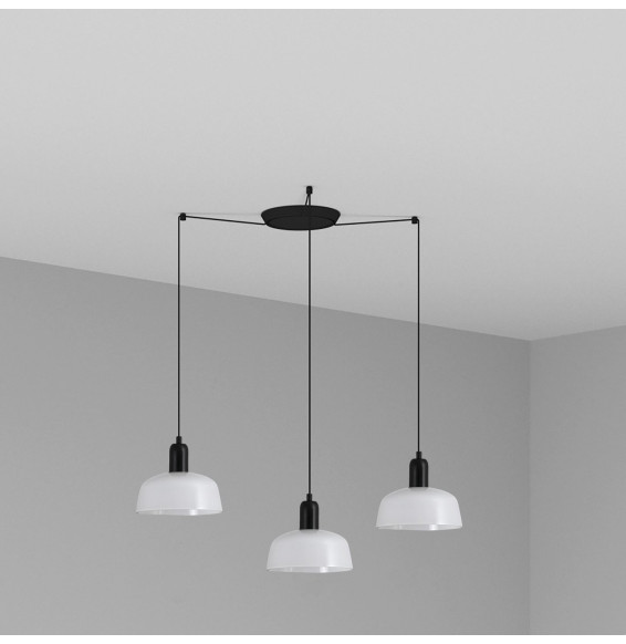 FARO - Luminaria colgante pantalla S TATAWIN 1xE27 3L blanco