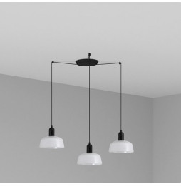 FARO - Luminaria colgante pantalla S TATAWIN 1xE27 3L blanco
