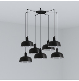 FARO - Luminaria colgante pantalla M TATAWIN 1xE27 7L negra