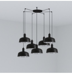 FARO - Luminaria colgante pantalla M TATAWIN 1xE27 7L negra