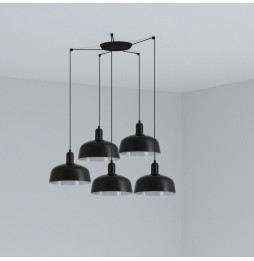 FARO - Luminaria colgante pantalla M TATAWIN 1xE27 5L negra
