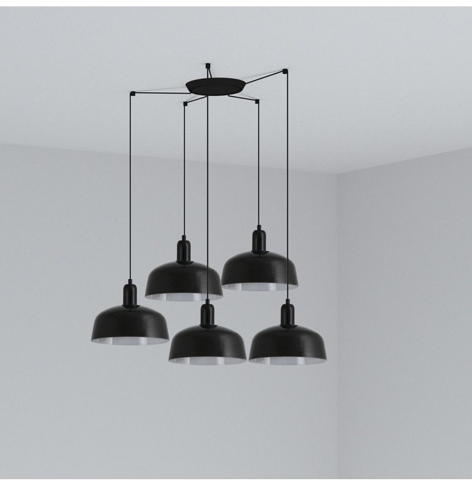 FARO - Luminaria colgante pantalla M TATAWIN 1xE27 5L negra