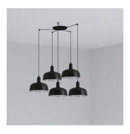 FARO - Luminaria colgante pantalla M TATAWIN 1xE27 5L negra