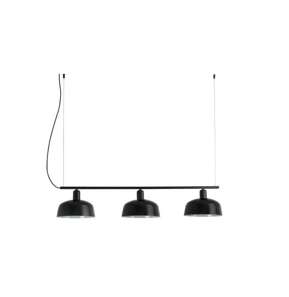 FARO - Luminaria colgante pantalla lineal M TATAWIN 3xE27 negra