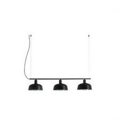 FARO - Luminaria colgante pantalla lineal M TATAWIN 3xE27 negra