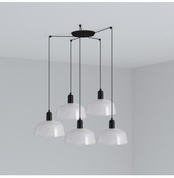 FARO - Luminaria colgante pantalla M TATAWIN 1xE27 5L blanco