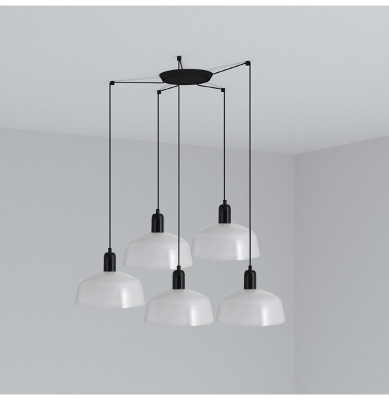 FARO - Luminaria colgante pantalla M TATAWIN 1xE27 5L blanco