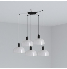 FARO - Luminaria colgante pantalla M TATAWIN 1xE27 5L blanco