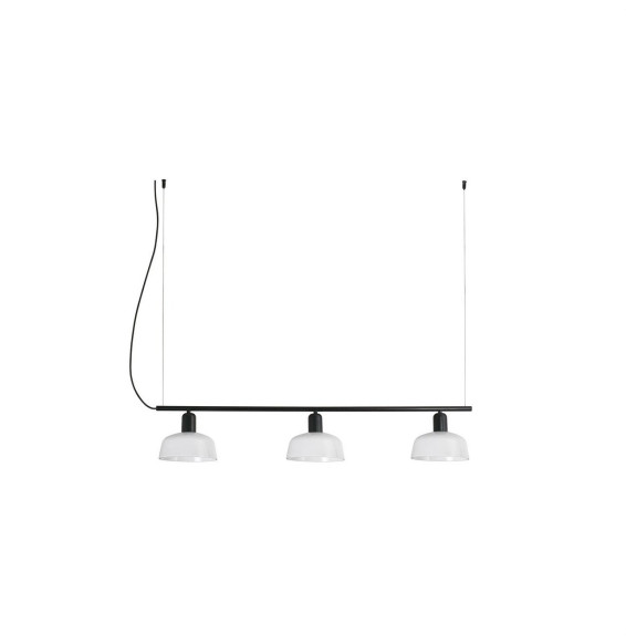 FARO - Luminaria colgante pantalla lineal S TATAWIN 3xE27 blanco