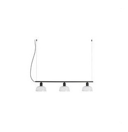 FARO - Luminaria colgante pantalla lineal S TATAWIN 3xE27 blanco