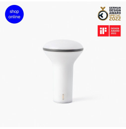 FARO - Lámpara portátil BUDDY 3W blanca / gris oscuro
