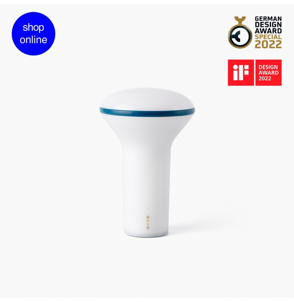 FARO - Lámpara portátil BUDDY 3W blanca / azul oscuro