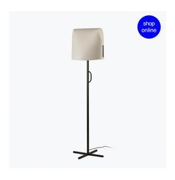 FARO - Luminaria pie de salón LUANG 1xE27 negro / beige