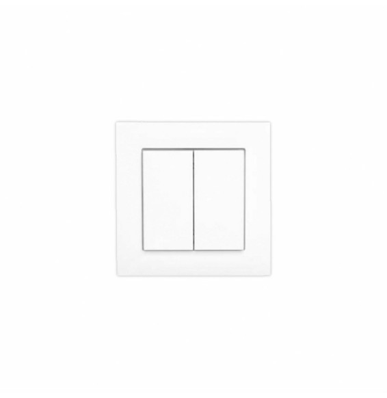 FARO - Interruptor 55 2 teclas (4 canales) blanco
