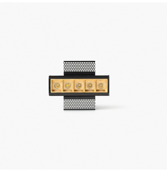FARO - Empotrable TROOP 5x2W TRIMLESS 48° 3000K CRI90 oro