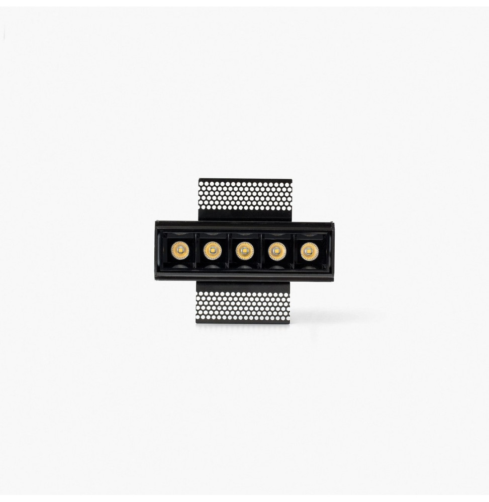 FARO - Empotrable TROOP 5x2W TRIMLESS 48° 4000K CRI90 negro