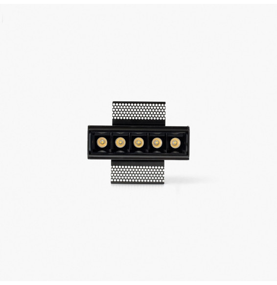 FARO - Empotrable TROOP 5x2W TRIMLESS 15° 3000K CRI90 negro