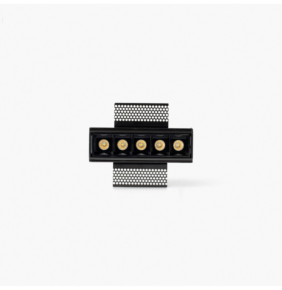 FARO - Empotrable TROOP 5x2W TRIMLESS 48° 3000K CRI90 negro