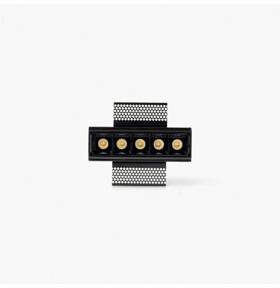 FARO - Empotrable TROOP 5x2W TRIMLESS 48° 3000K CRI90 negro