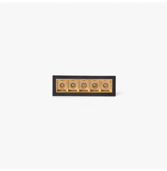 FARO - Empotrable TROOP 5x2W 48° 3000K CRI90 negro / oro