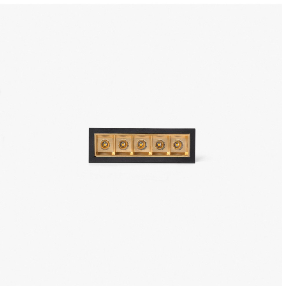 FARO - Empotrable TROOP 5x2W 15° 2700K CRI90 negro / oro