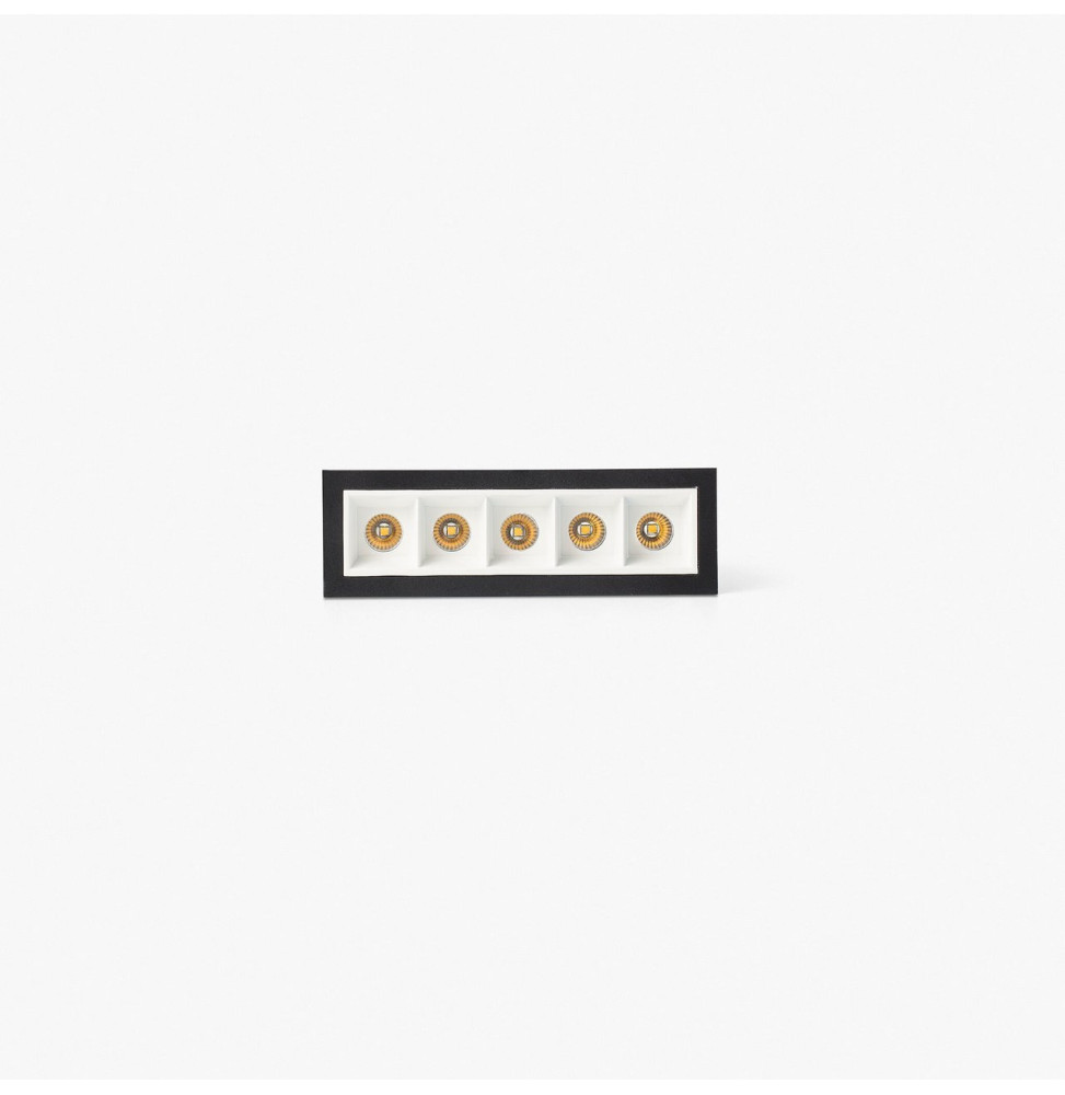 FARO - Empotrable TROOP 5x2W 48° 4000K CRI90 negro / blanco