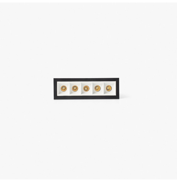 FARO - Empotrable TROOP 5x2W 48° 4000K CRI90 negro / blanco