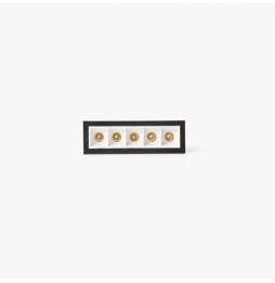 FARO - Empotrable TROOP 5x2W 36° 2700K CRI90 negro / blanco