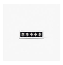 FARO - Empotrable TROOP 5x2W 48° 4000K CRI90 blanco / negro